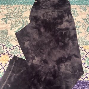 Lululemon Black Tie-Dye Leggings